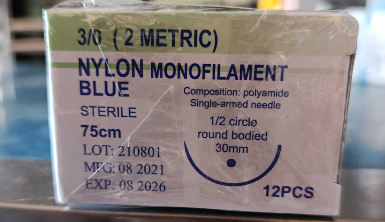 3/0 RB Nylon Suture