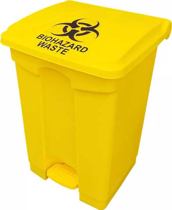 Biohazard Waste Bin Pedal Yellow 30L