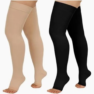 compression stocking, open toe